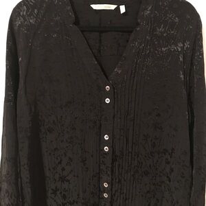 Soft Surroundings Black Button Down Shirt